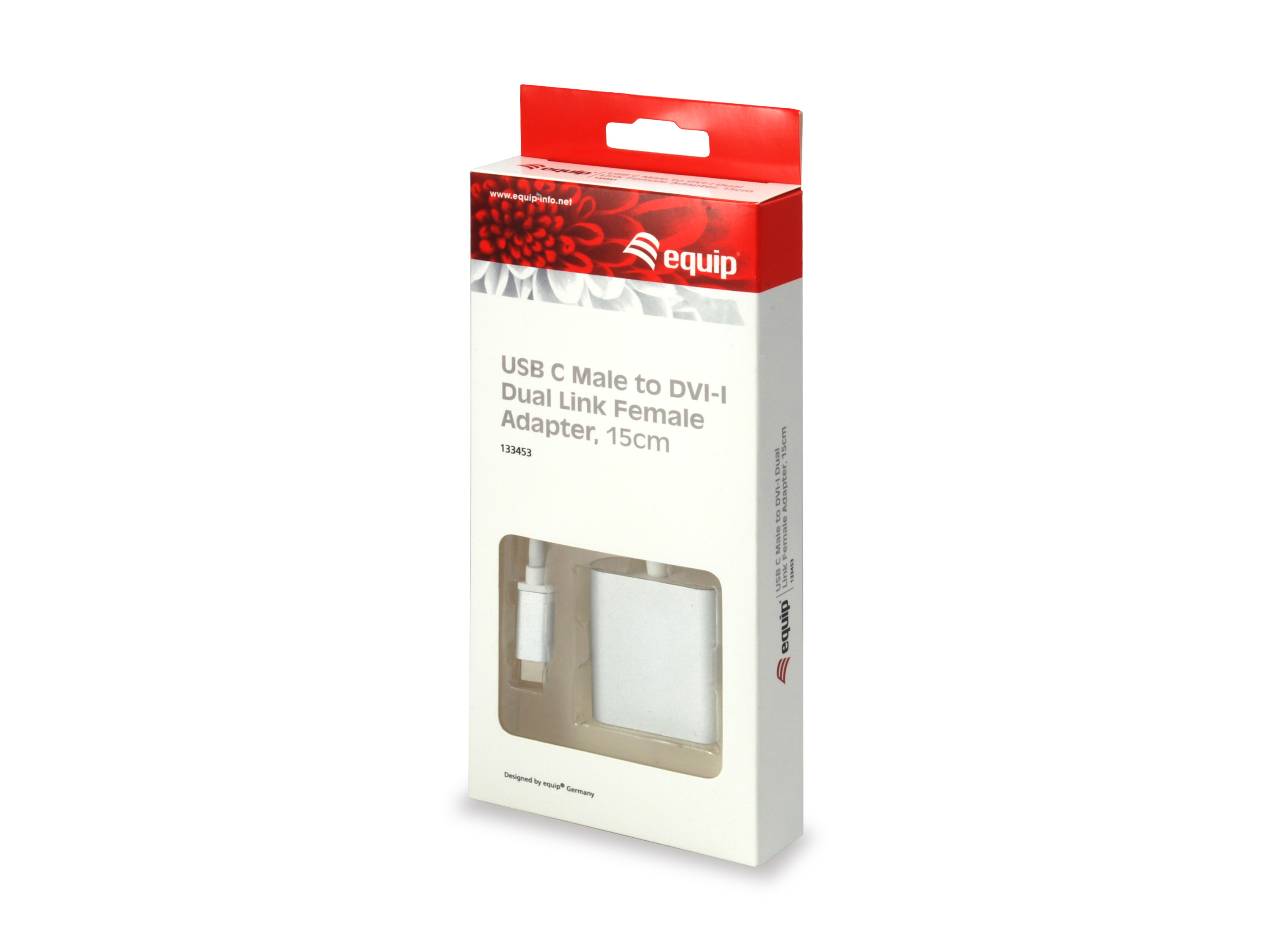 Equip Adapter USB-C->DVI-I(24+5) St/Bu 2K/ 60Hz 0.15m PVC