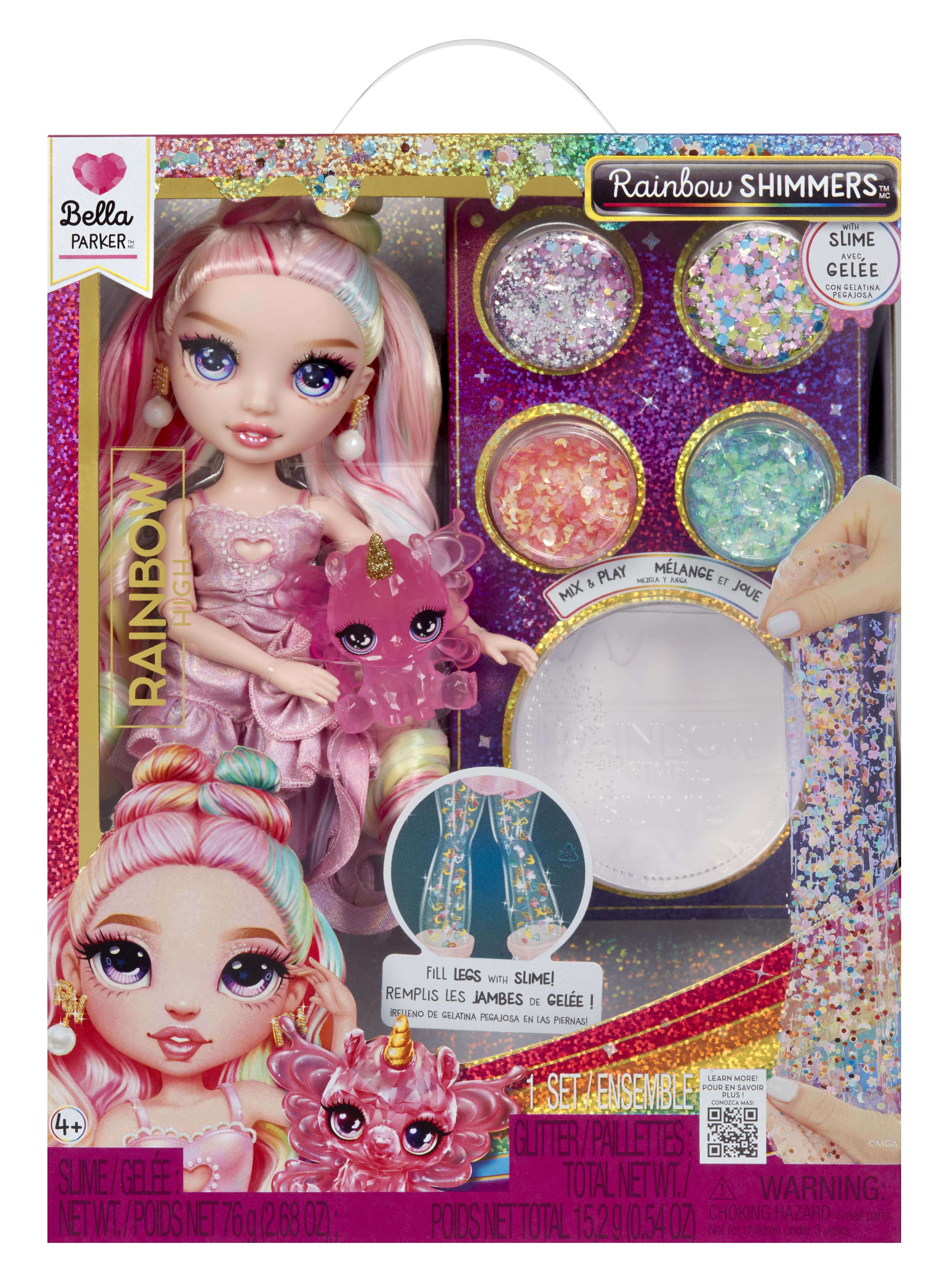 Rainbow High Shimmers with Slime - Bella, Puppe