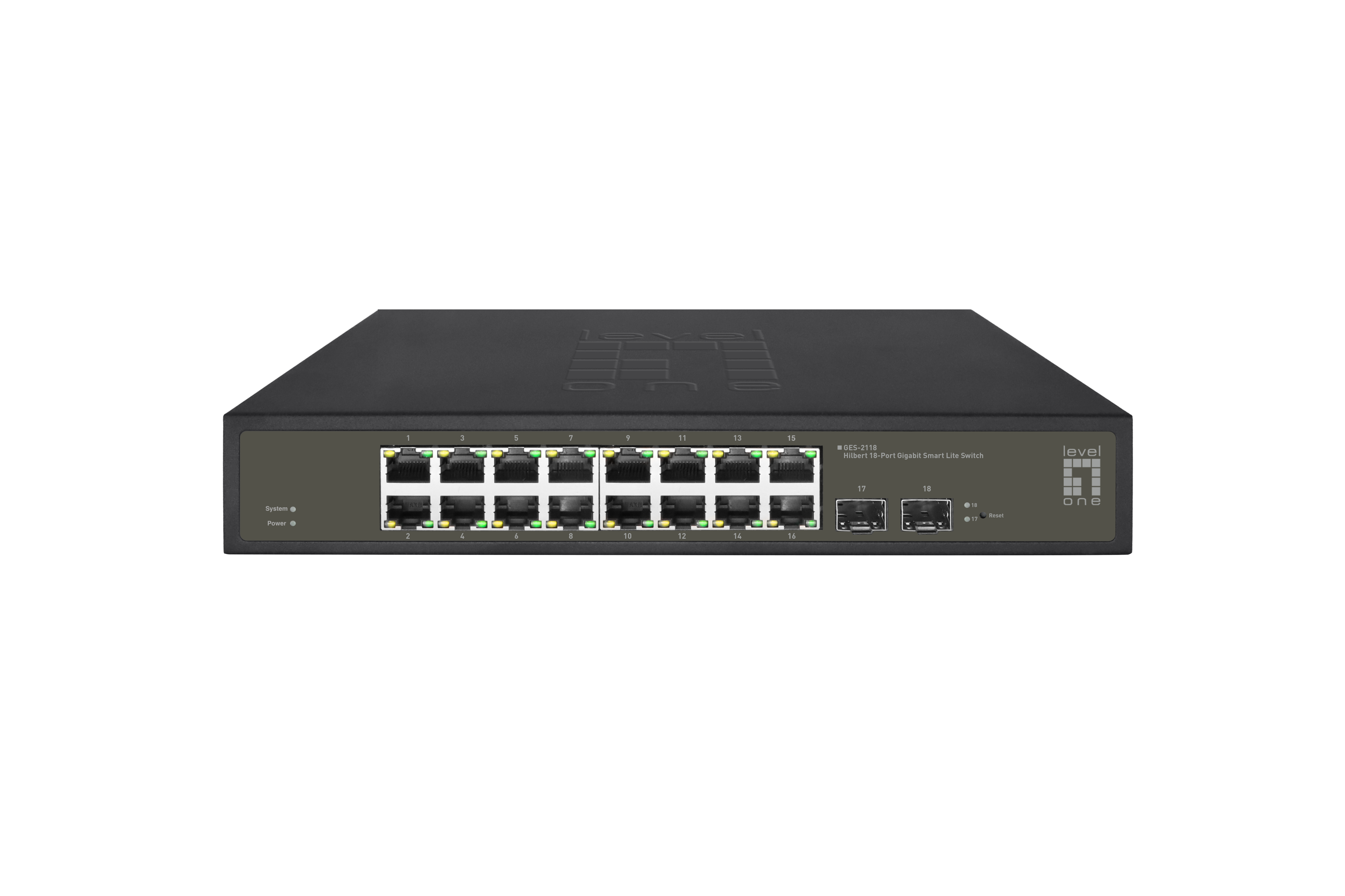 LevelOne Switch 16xGE/2xSFP 19 Hilbert SL managed