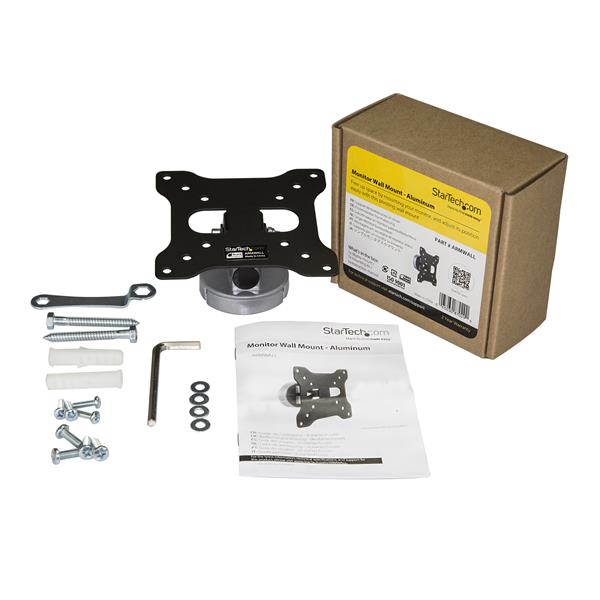 STARTECH.COM Wall Mount Monitor Arm - Aluminum - Supports 13in to 27in Monitors - VESA Mount - TV Wall Mount - TV Mount