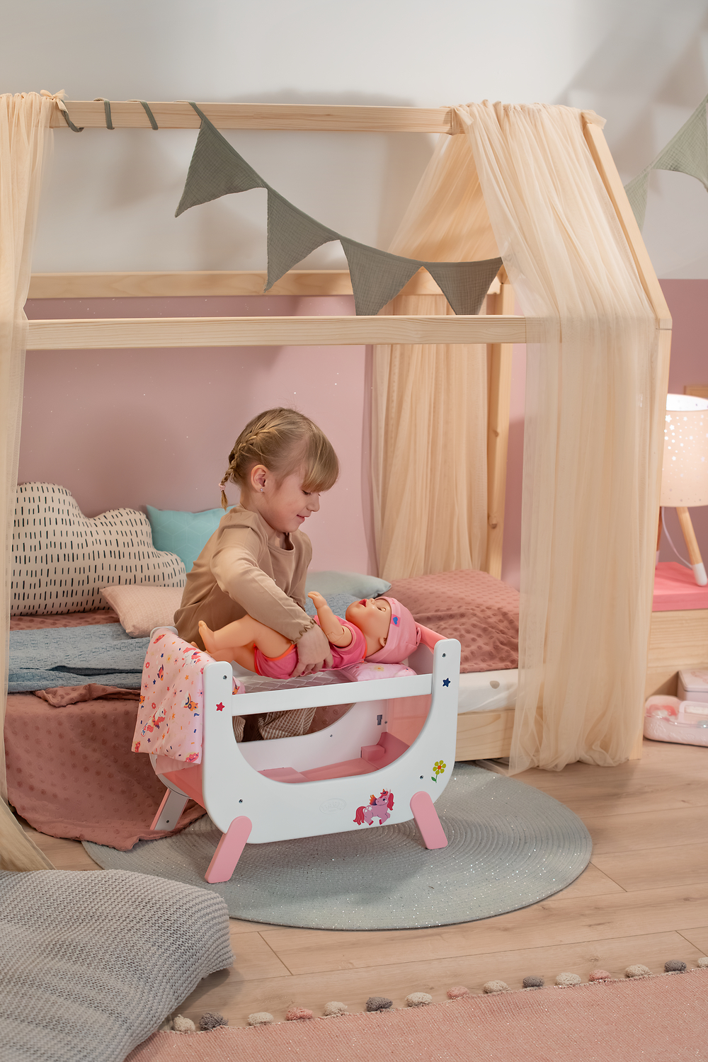 BABY born Beistellbett Einhorn, Puppenzubehör