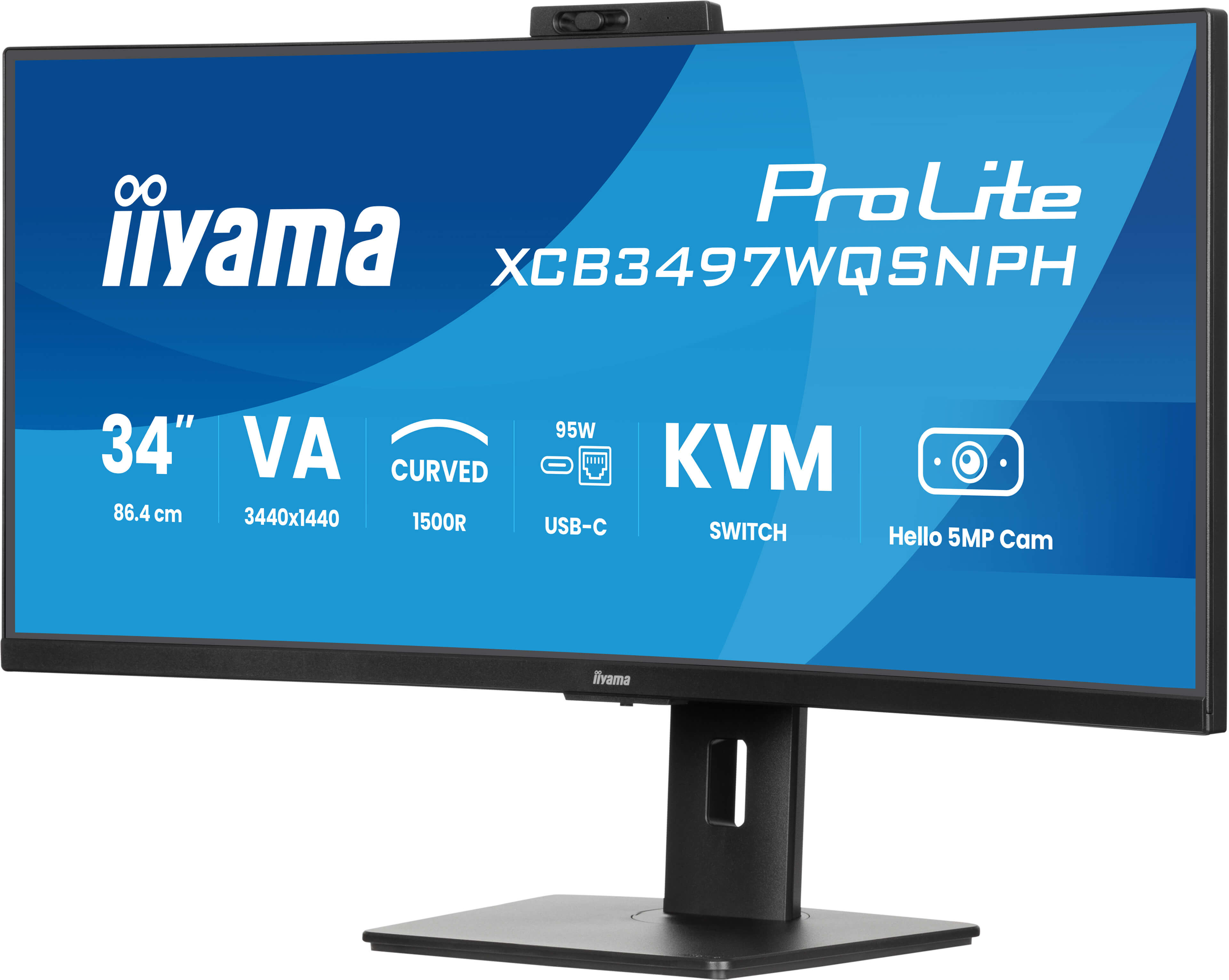 XCB3497WQSNPH-B1 34 IN UQHD UW 350CD/QM 0.4MS USB-C DOCK (LAN