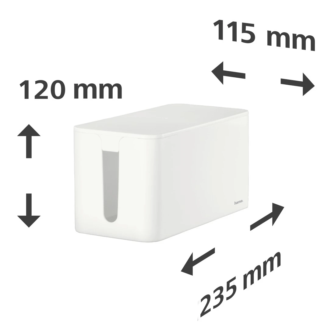 hama Mini Kabelbox 0,23 m weiß
