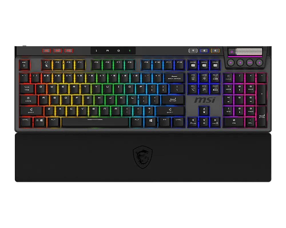 MSI STRIKE Pro Silent W Gaming DE Keyboard, wireless