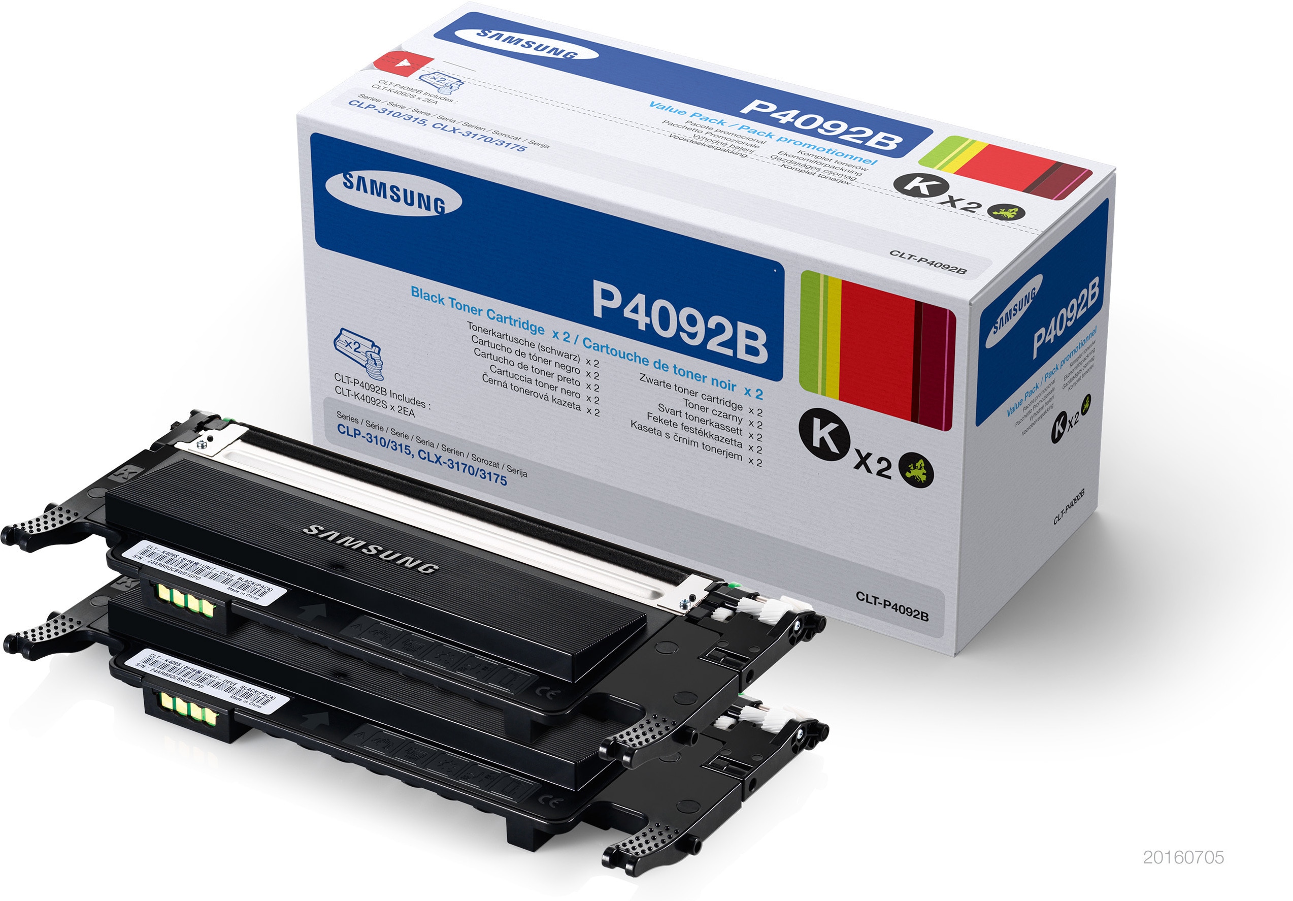 HP ersetzt Samsung CLT P4092B 2er Pack Schwarz Tonerpatrone