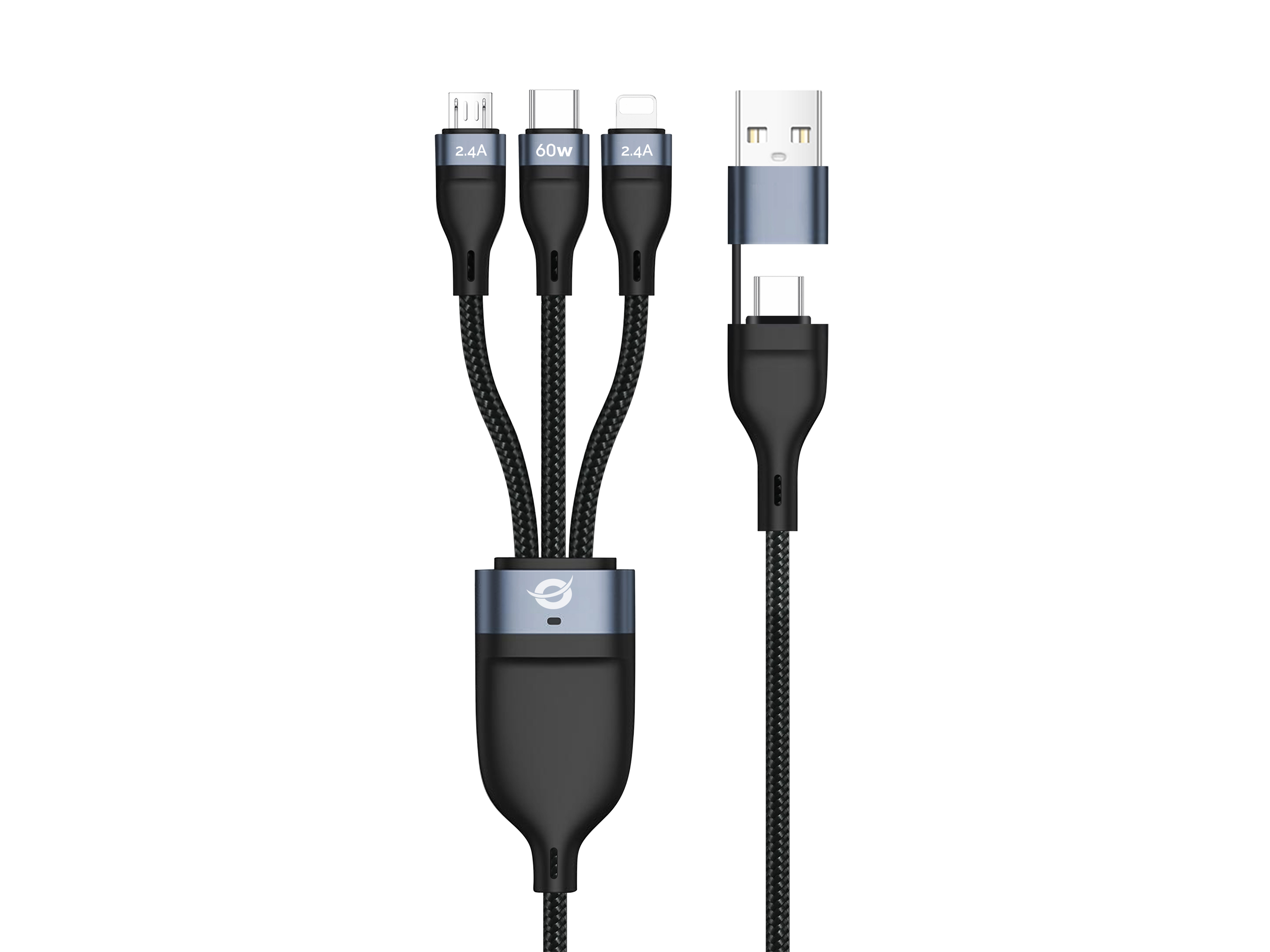 CONCEPTRONIC Kabel USB-C/-A3.0->C/MicroB/+ 480Mbs 1.50m sw