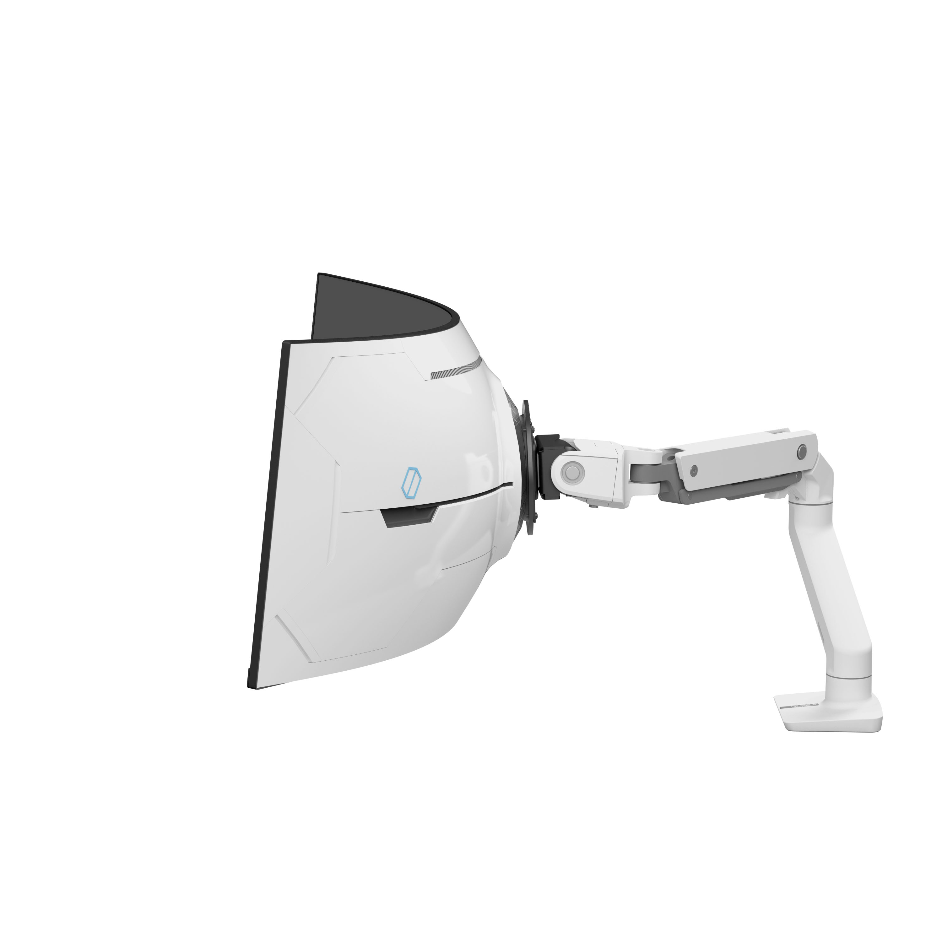 ERGOTRON HX Arm With Very Heavy Duty Pivot Desk Mount White für 1000 R Curved Monitore