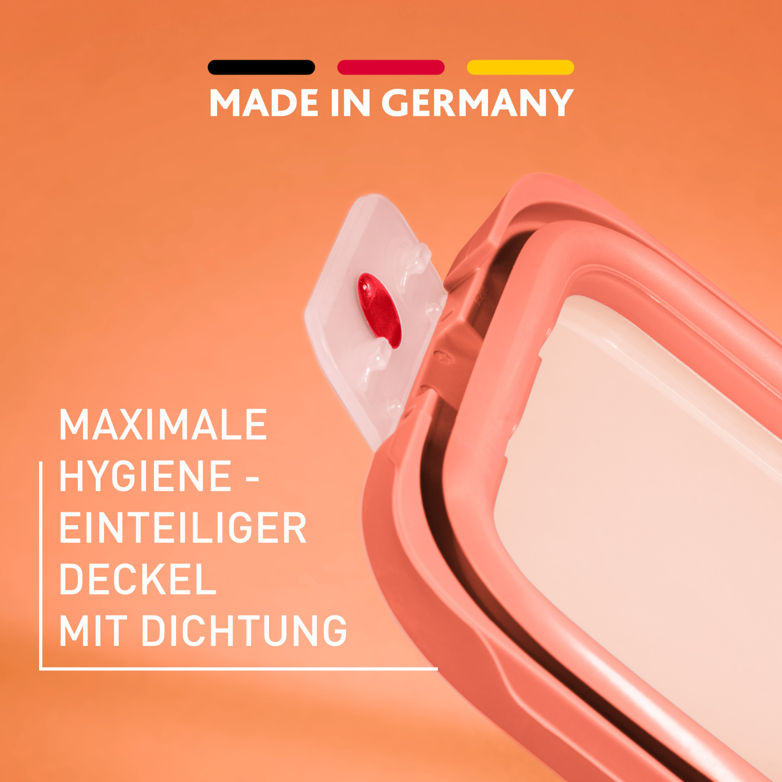emsa Frischhaltedose ONECLICK 6,1 cm hoch orange 0,5 l, 1 St.