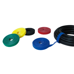 Logilink Klettband, schwarz, Breite: 16 mm, auf Rolle, 4 m