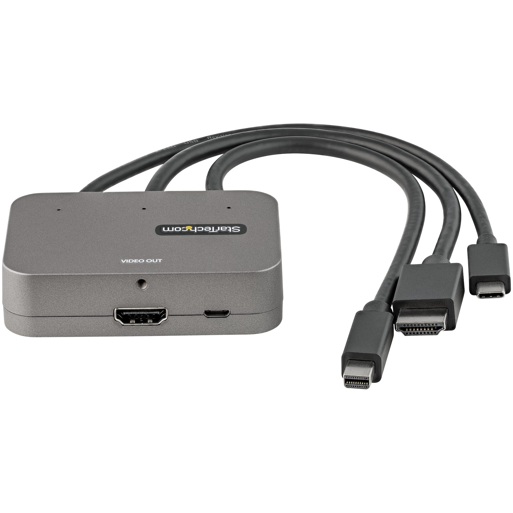 STARTECH.COM 3-in-1 Multiport auf HDMI Adapter - 4K 60Hz USB-C HDMI oder mDP auf HDMI Video Konverter - Digitaler AV-Adapter