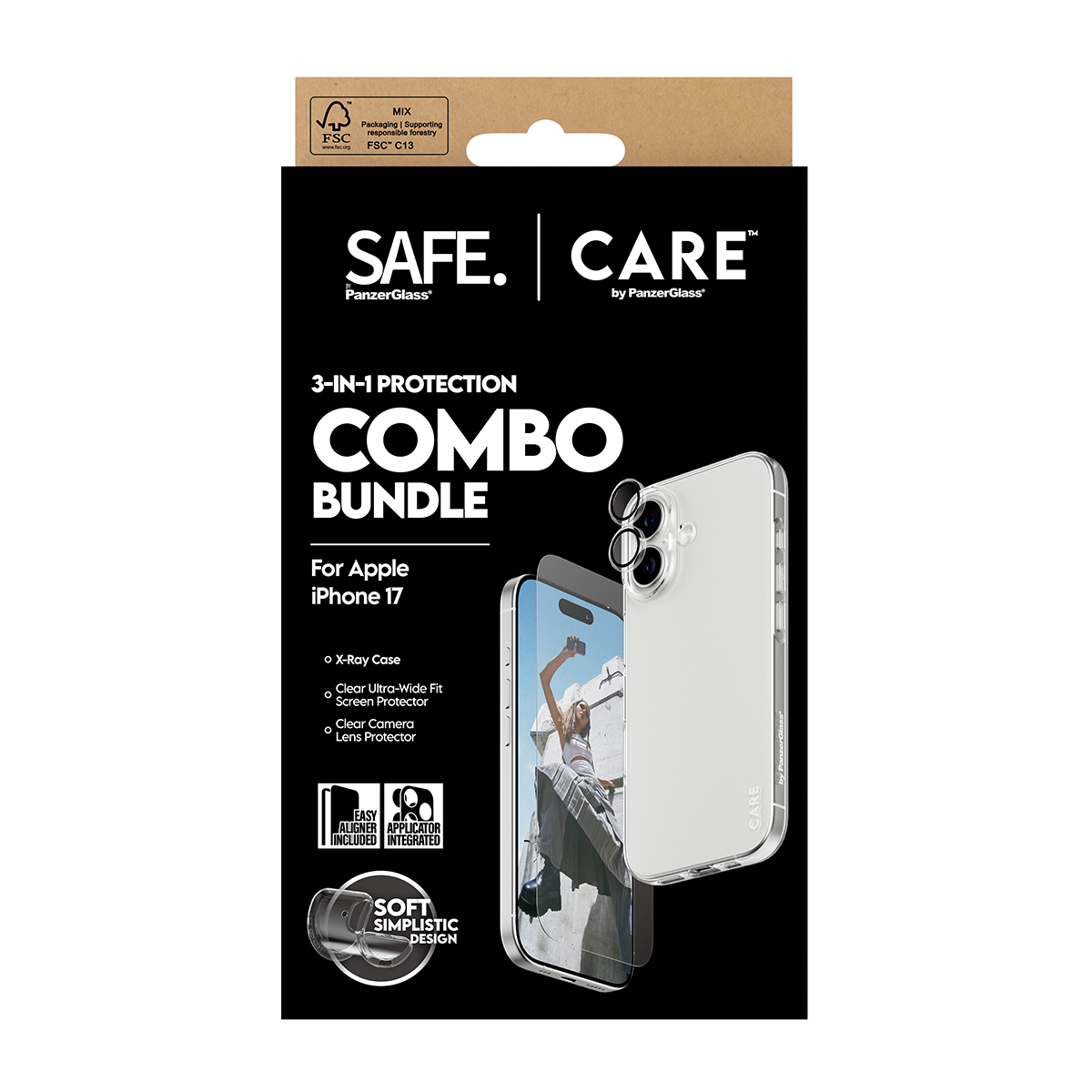 SAFE. CARE BY 3-IN-1 FASHIONABL COMBO BUNDLE IPHONE 17