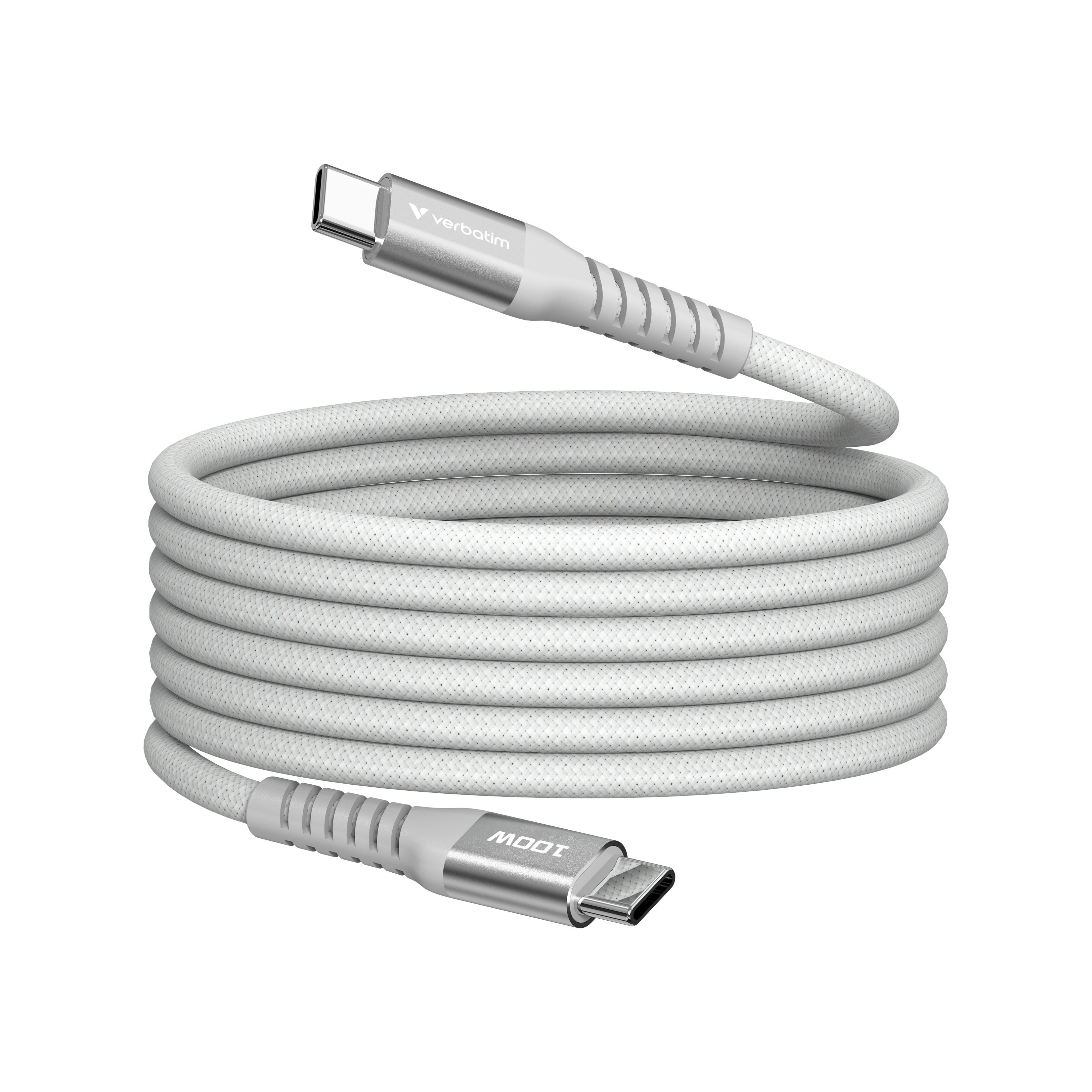 verbatim Sync & Charge Magnetkabel Ladekabel grau, Kabellänge: 1,2 m, 100 W