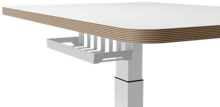 LEITZ Ergo 65340001 elektrisch höhenverstellbarer Schreibtisch weiß rechteckig, A-Fuß-Gestell weiß 80,0 x 60,0 cm