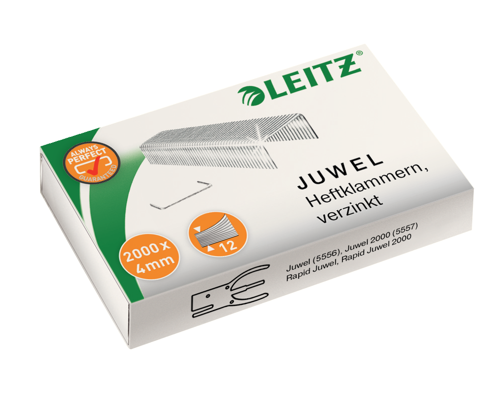 LEITZ Heftklammern Juwel 5640 4 mm, 2.000 St.