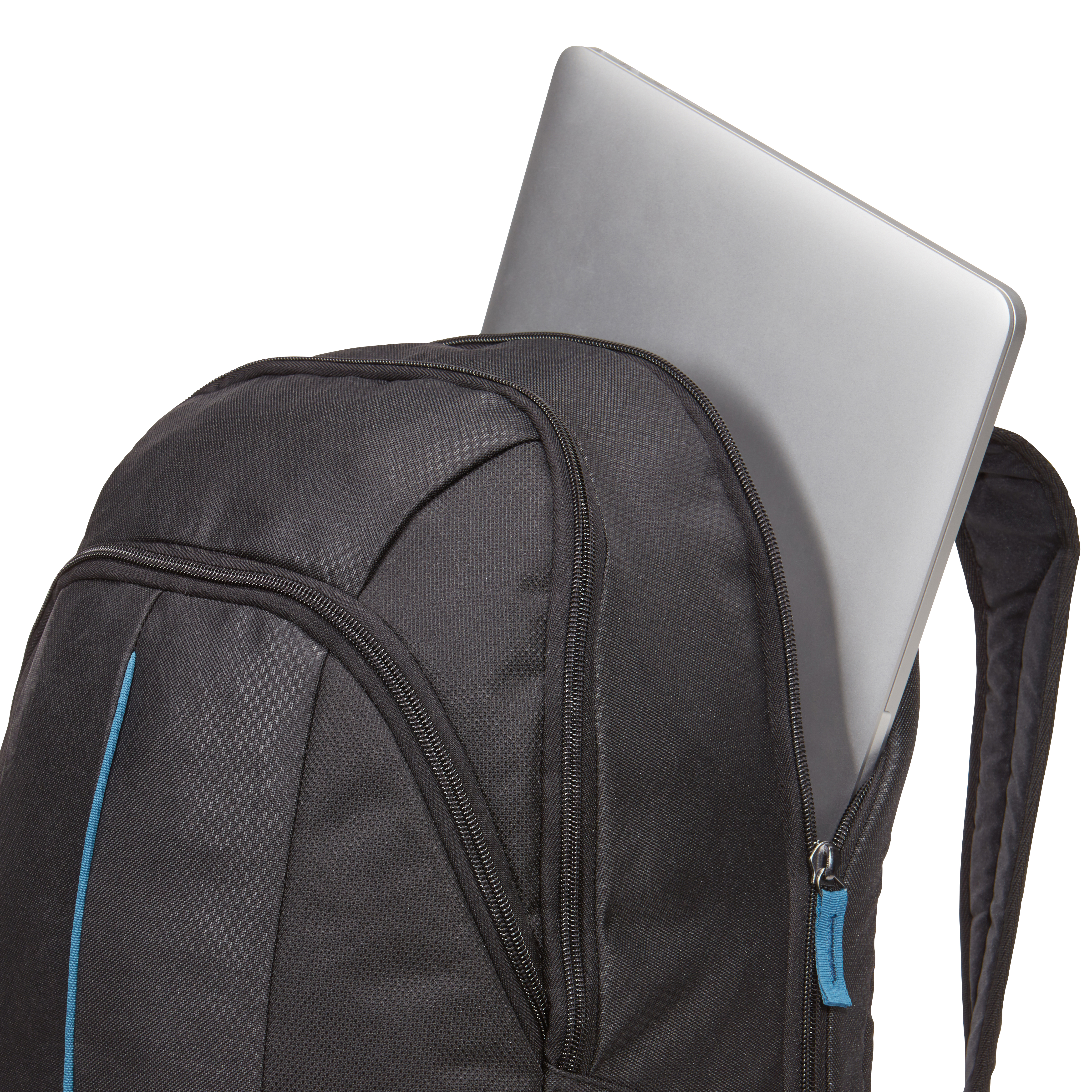 case LOGIC® Laptop-Rucksack Prevailer Polyester schwarz, blau 34,0 l bis 43,2 cm (17 Zoll)