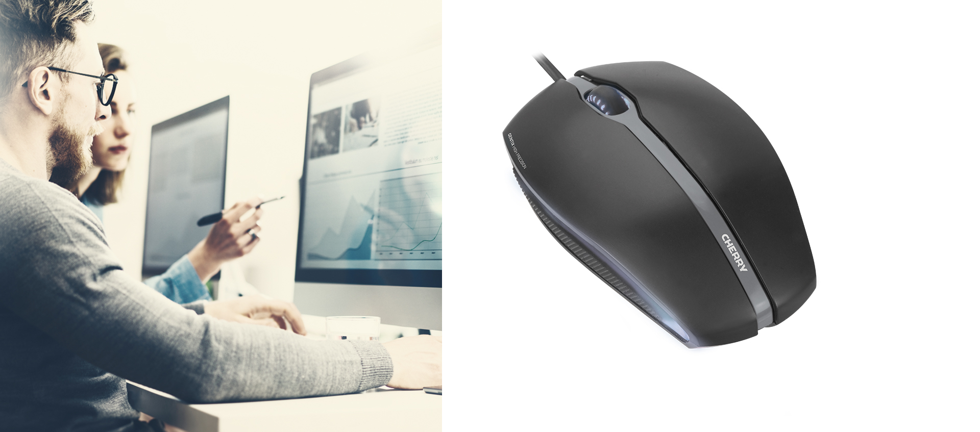 Mouse Cherry Gentix illuminated schwarz (JM-0300)