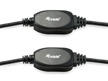 Equip Kabel USB-A3.0->A Akt. Erweiter. St/Bu 15.00m schwarz