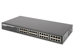 DIGITUS POE+ Mid-Span Hub Injektor 16 Port Gigabit 250W