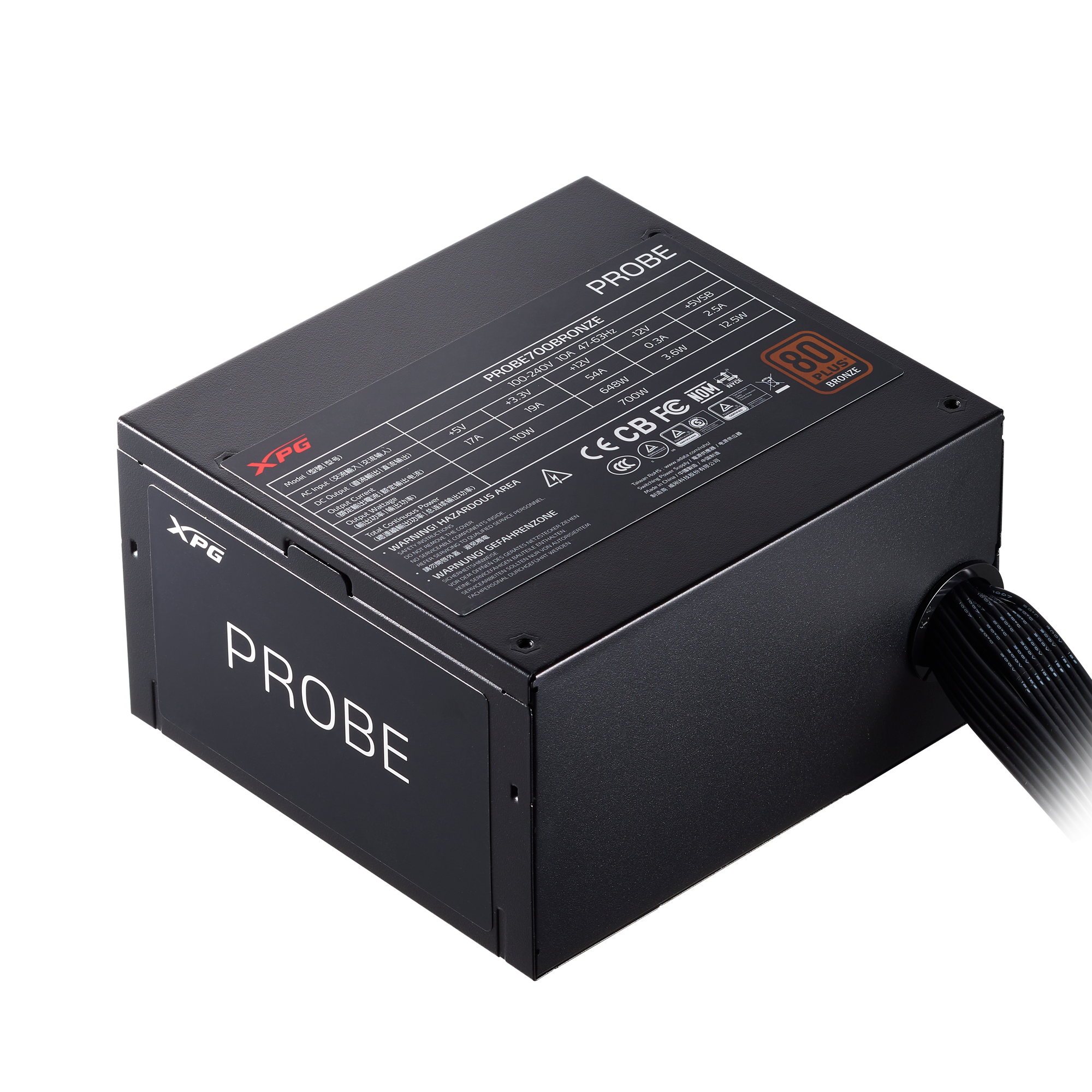 Netzteil XPG PROBE 600 (600W/ATX2.4) 80+ Bronze retail