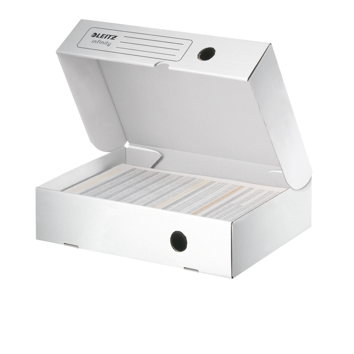 LEITZ Archivboxen Infinity weiß 25,5 x 33,0 x 8,0 cm, 10 St.