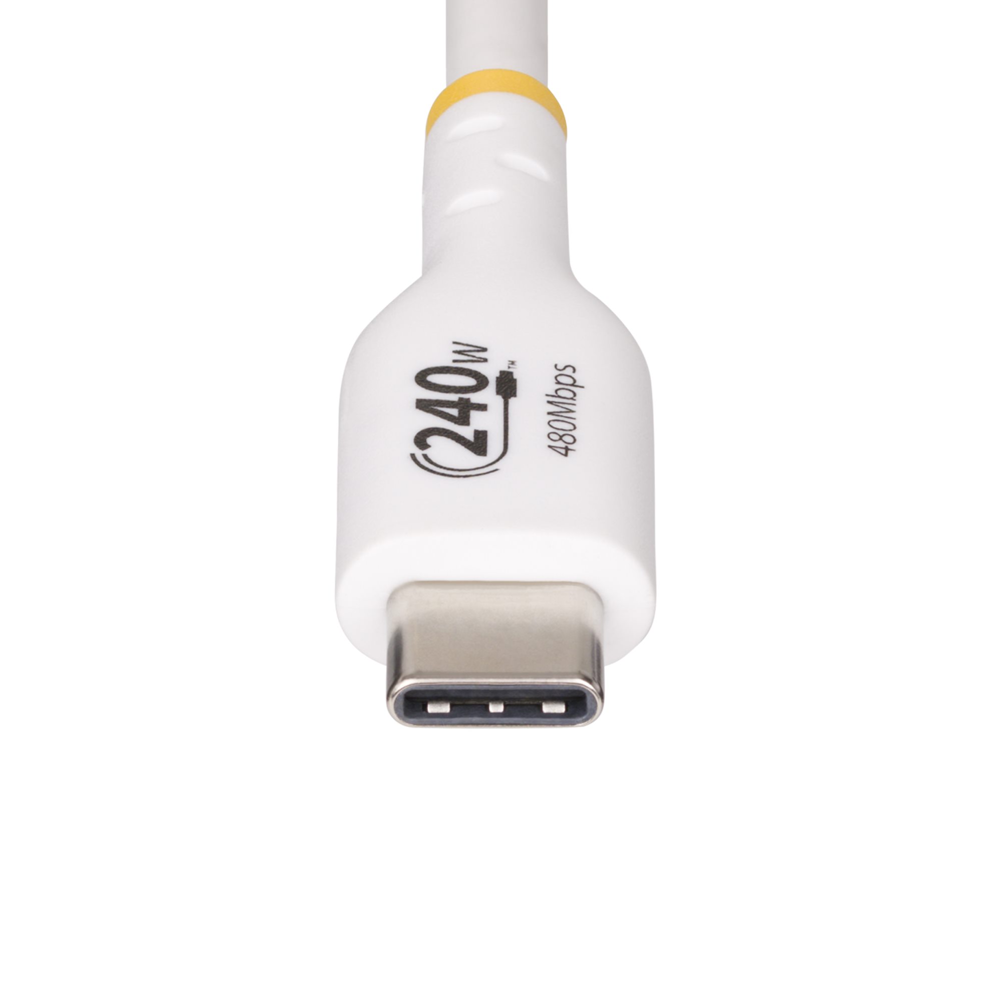 STARTECH.COM 1m Weisses USB-C Ladekabel USB-IF zertifiziert USB C Schnellladekabel 240W PD EPR USB C 2.0 Laptop-Ladekabel