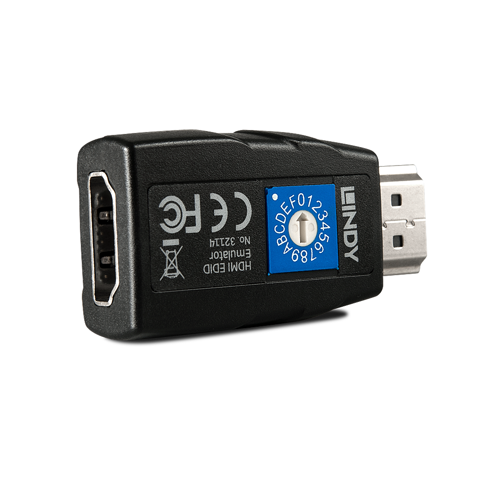LINDY EDID Emulator HDMI 2.0 18G DDC Daten 15 Modi 4K60Hz
