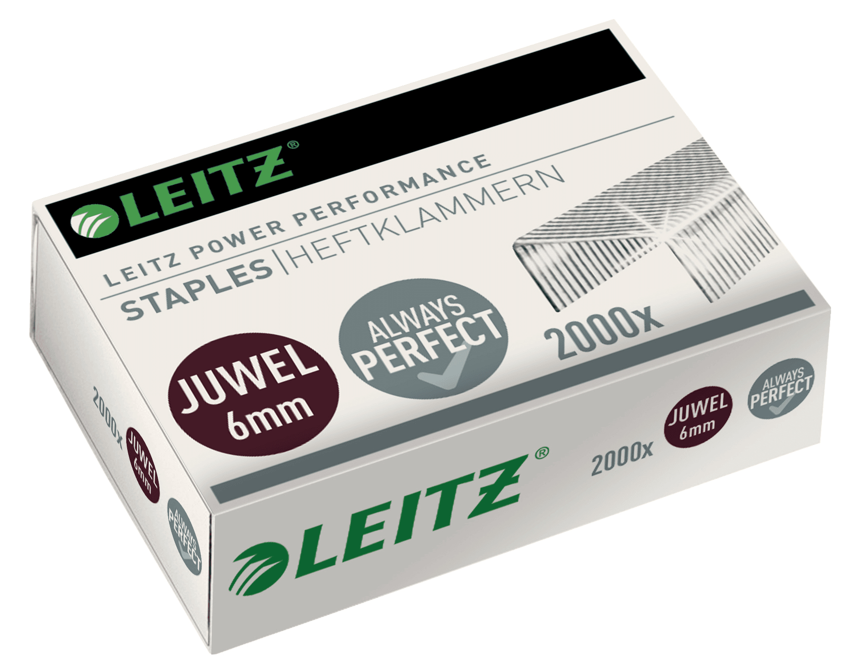 LEITZ Heftklammern Juwel 5642 6 mm, 2.000 St.