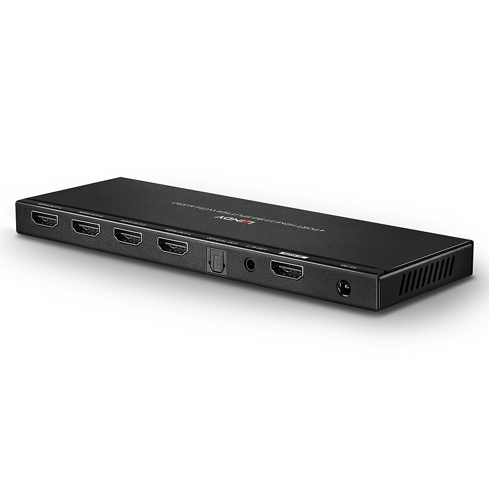 LINDY 4 Port HDMI 2.0 18G Splitter mit Audio