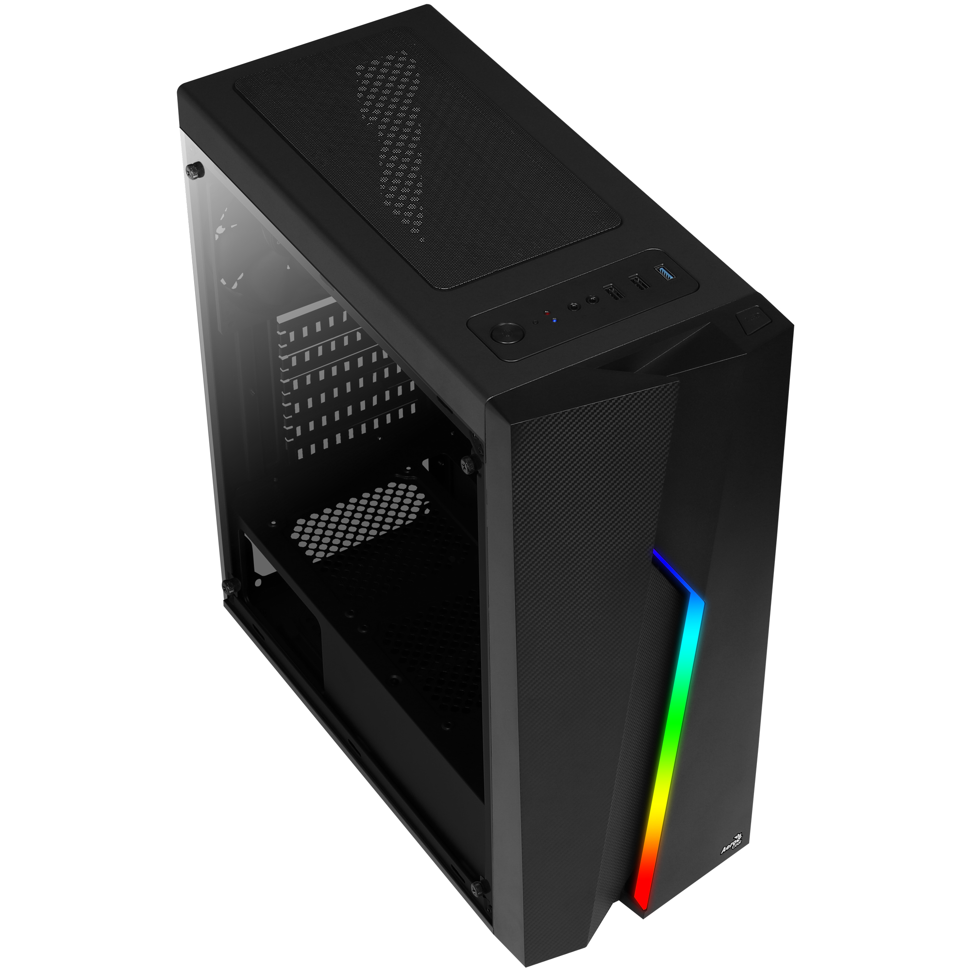 AeroCool Geh Midi Bolt Black RGB MicroATX/ATX/Mini-ITX o.N.