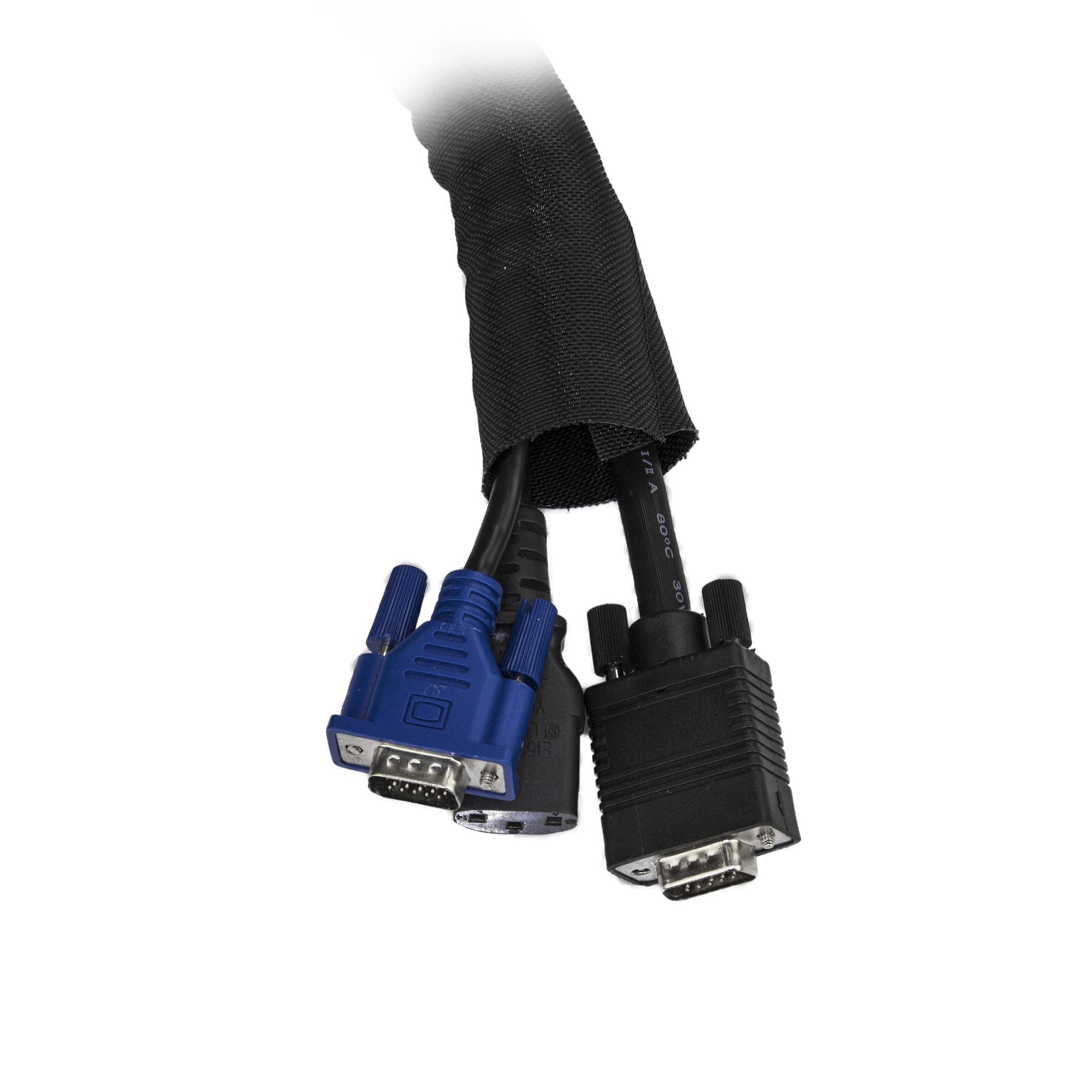 STARTECH.COM Cable Management Sleeve - 2m - Cable Management Tube - Cord Hider - Cable Organizer - Cord Management - Cable Hider