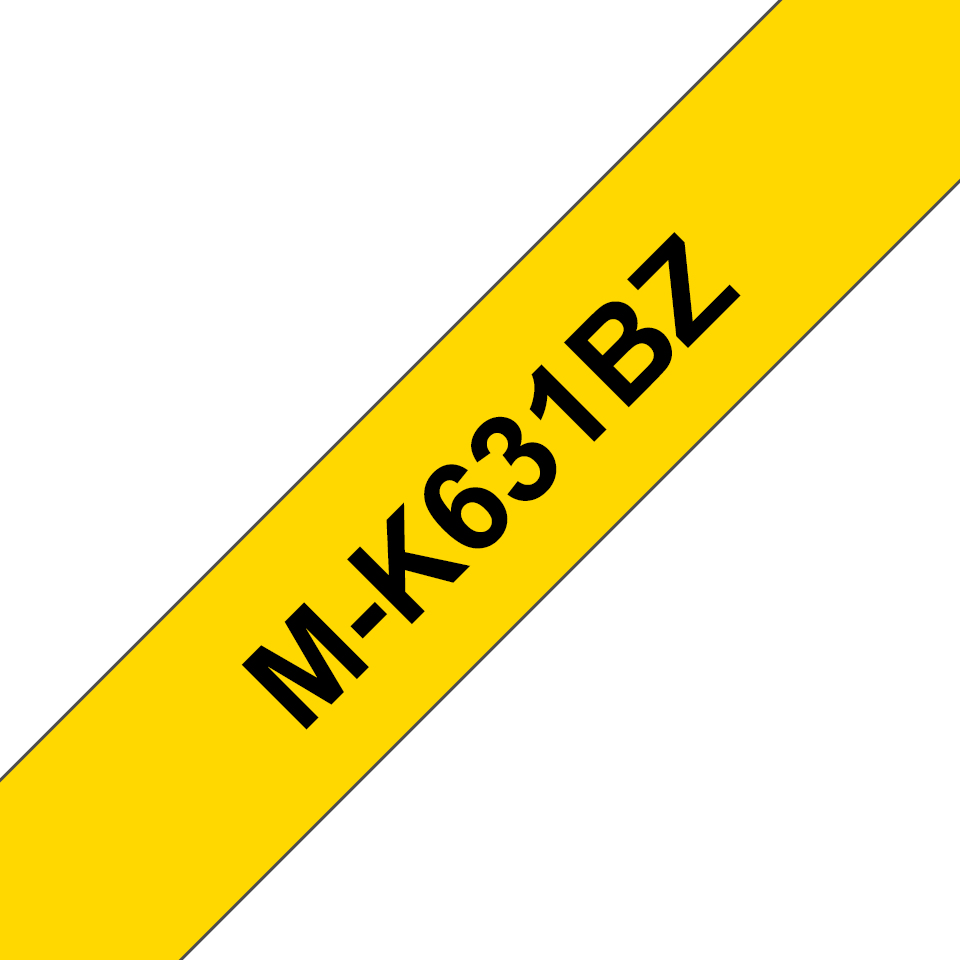 brother Schriftband M-K M-K631 MK631BZ, 12 mm, schwarz auf gelb, 1 St.