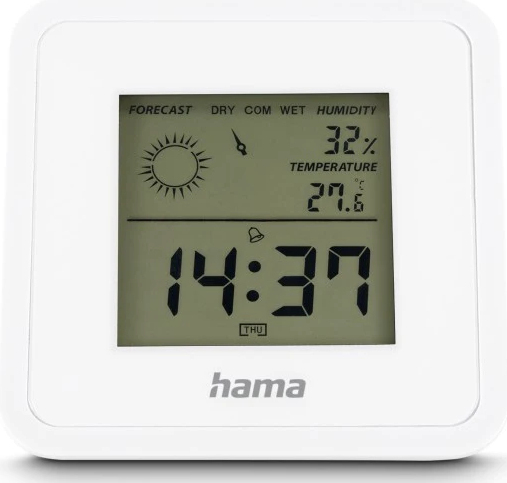 hama Borneo Thermo-Hygrometer weiß, 1 St.