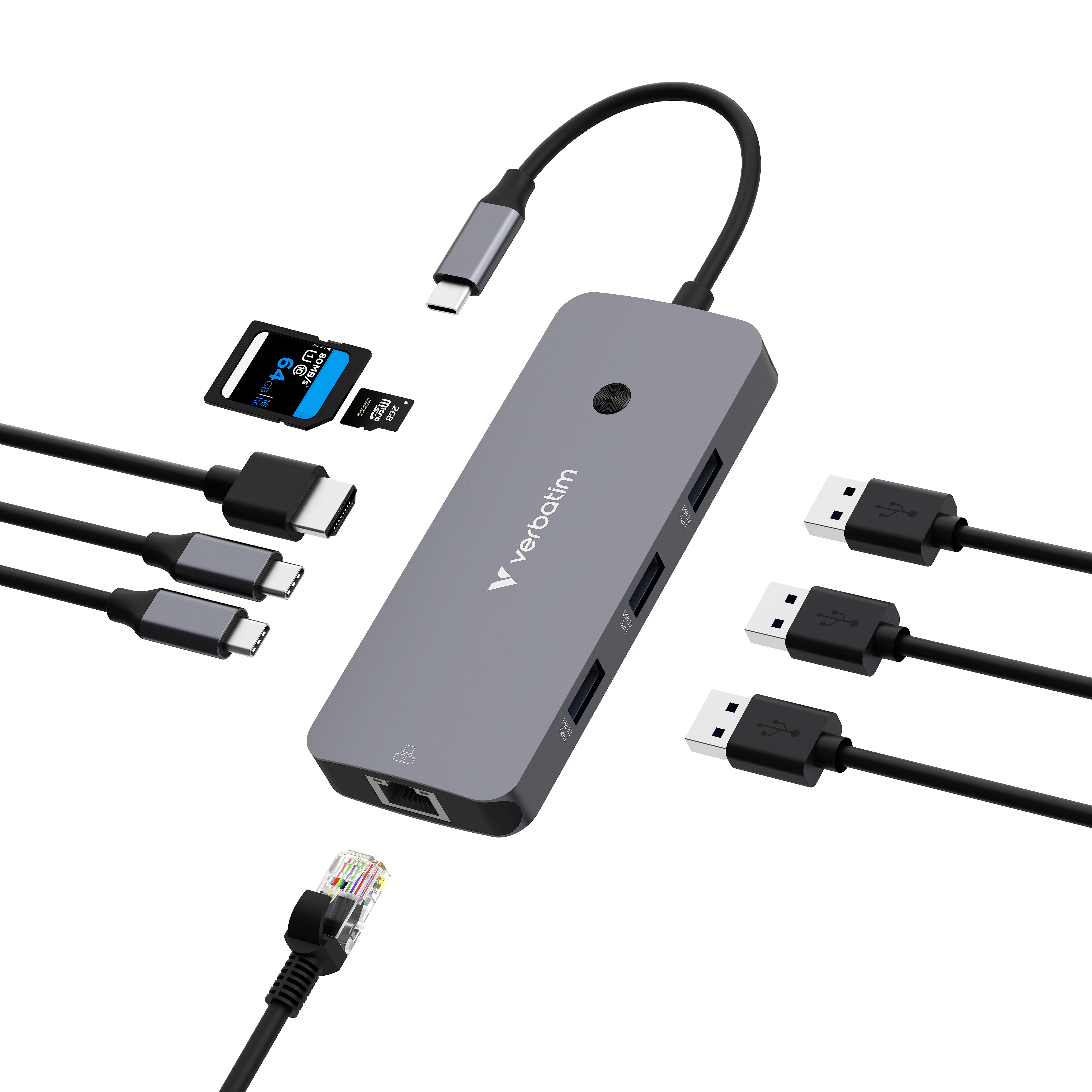 Verbatim USB-C Pro Multiport Hub 9 Port CMH-9 32152