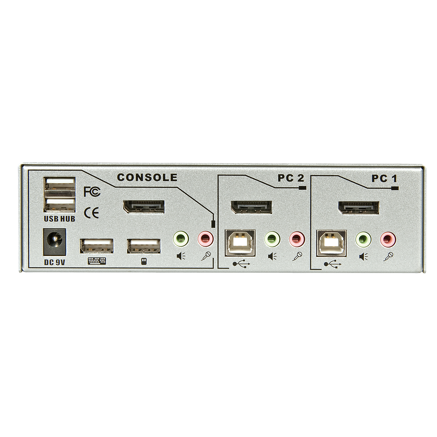 LINDY 2 Port DisplayPort 1.2 KVM Switch Pro Audio USB 2.0