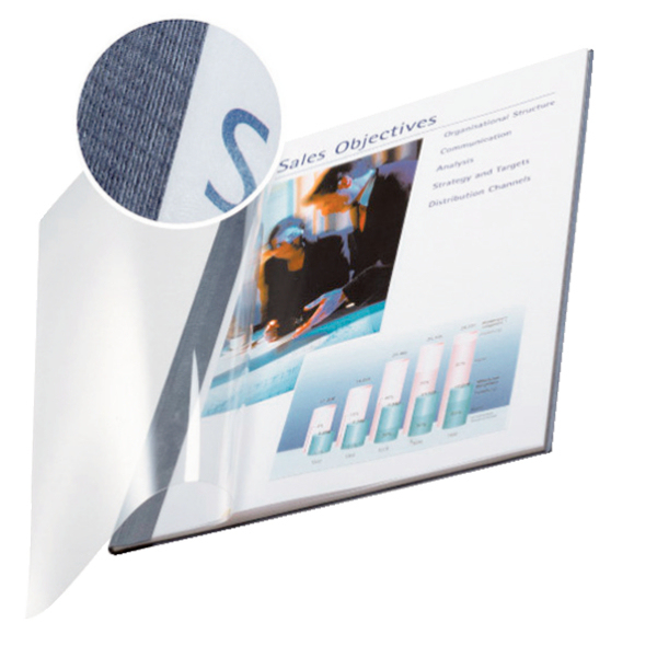 LEITZ Buchbindemappen blau Softcover für 71 - 105 Blatt DIN A4, 10 St.