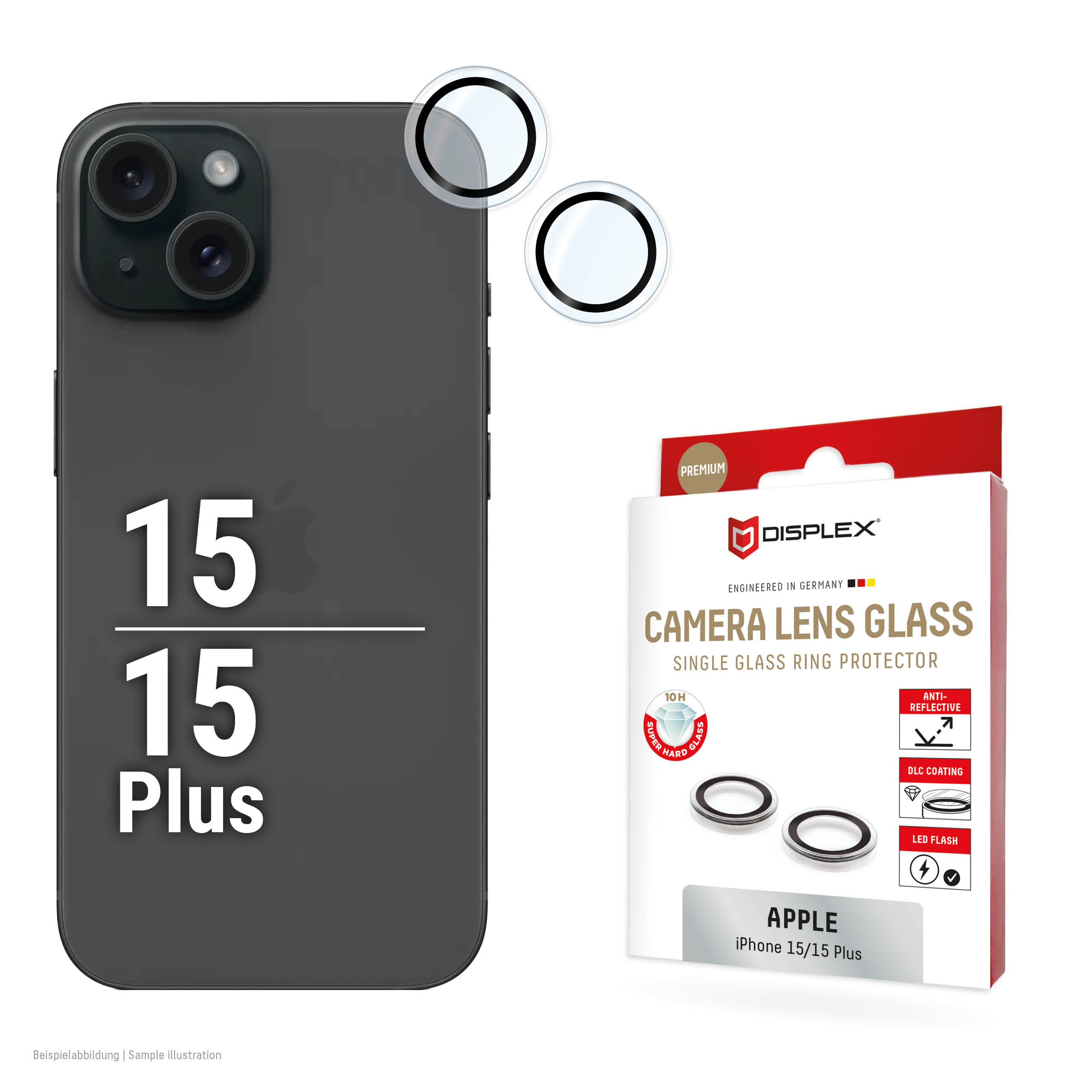 DISPLEX CAMGLASS SINGLE LENS IPHONE 15/15 PLUS