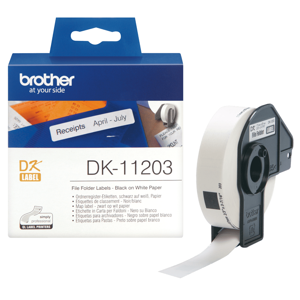 DK SINGLE LABLE ROLLS F/ QL-500 550 300PCS/RL 17X87MM