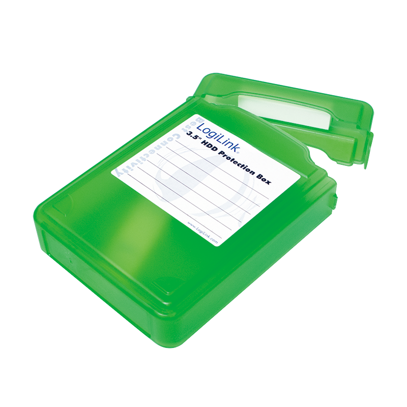 Logilink Festplatten Schutz-Box für 3,5 HDD´s, grün