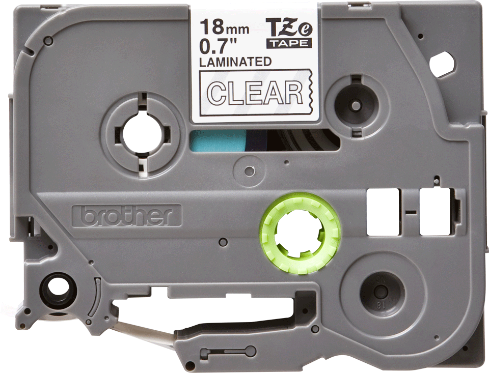 TZE-145 LAMINATED TAPE 18MM 8M WHITE ON CLEAR