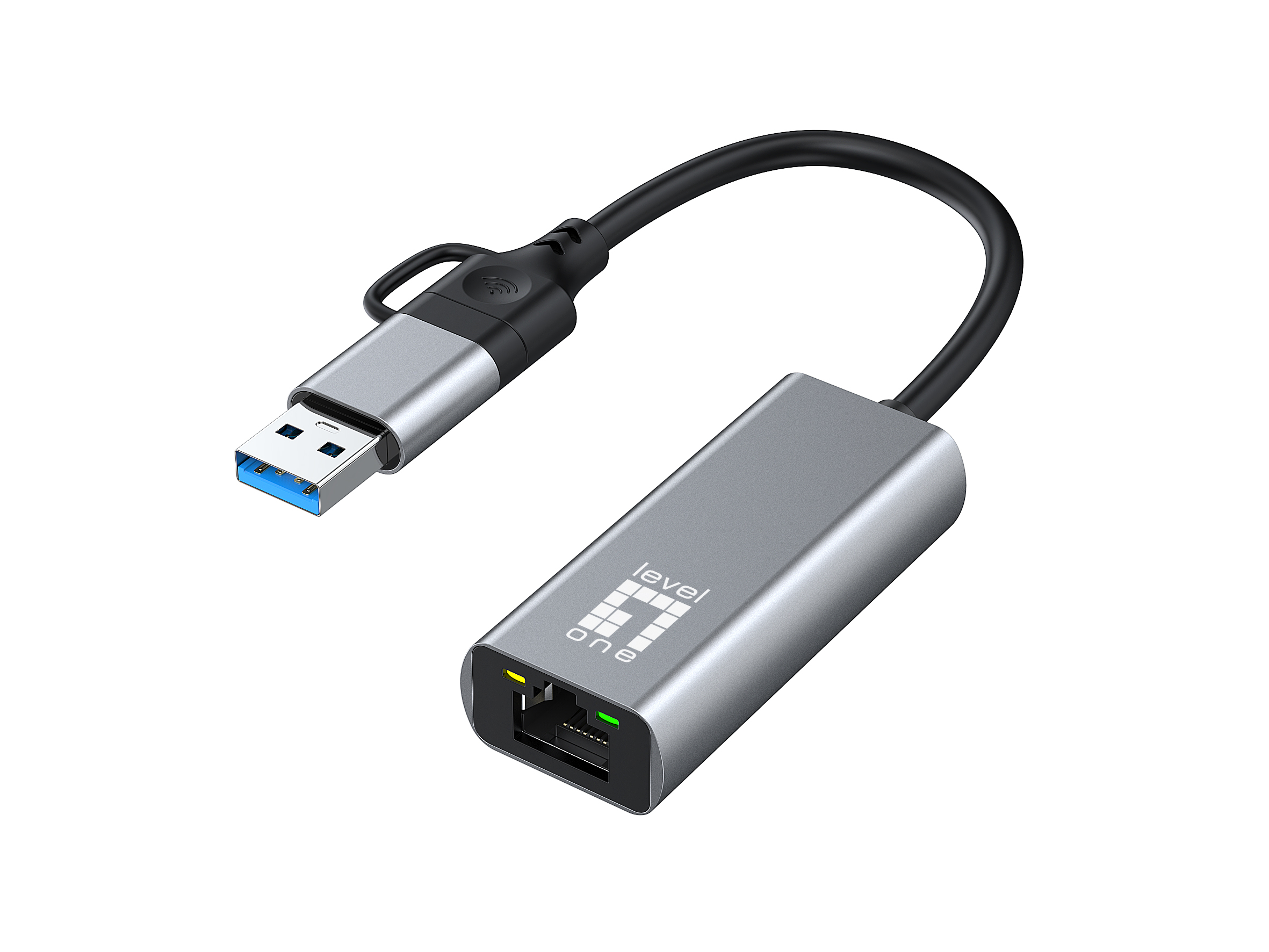 LevelOne Adapter GigaBit USB-C/-A3.0->RJ45 2.5Gbps