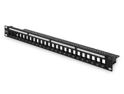 MODULAR PATCH PANEL SHIELDED 24-PORT COLOR BLACK
