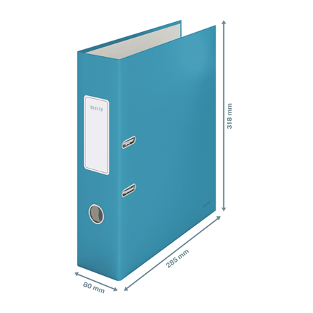 LEITZ Cosy Soft-Touch Ordner sanftes blau Karton 8,0 cm DIN A4, 1 St.