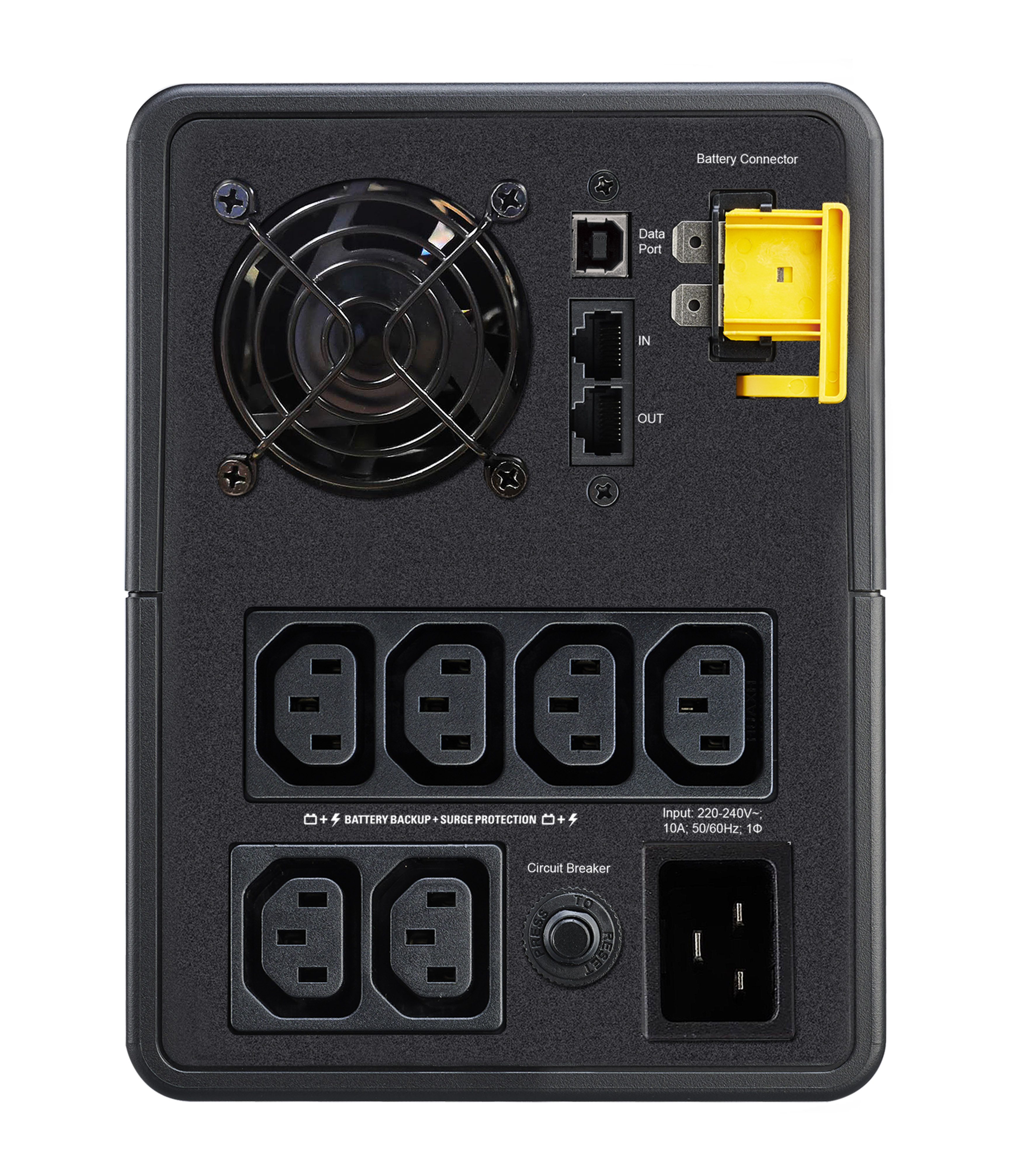 APC Back-UPS BX Series BX2200MI UPS AC 230V 1200Watt 2200VA 9Ah output connectors 6