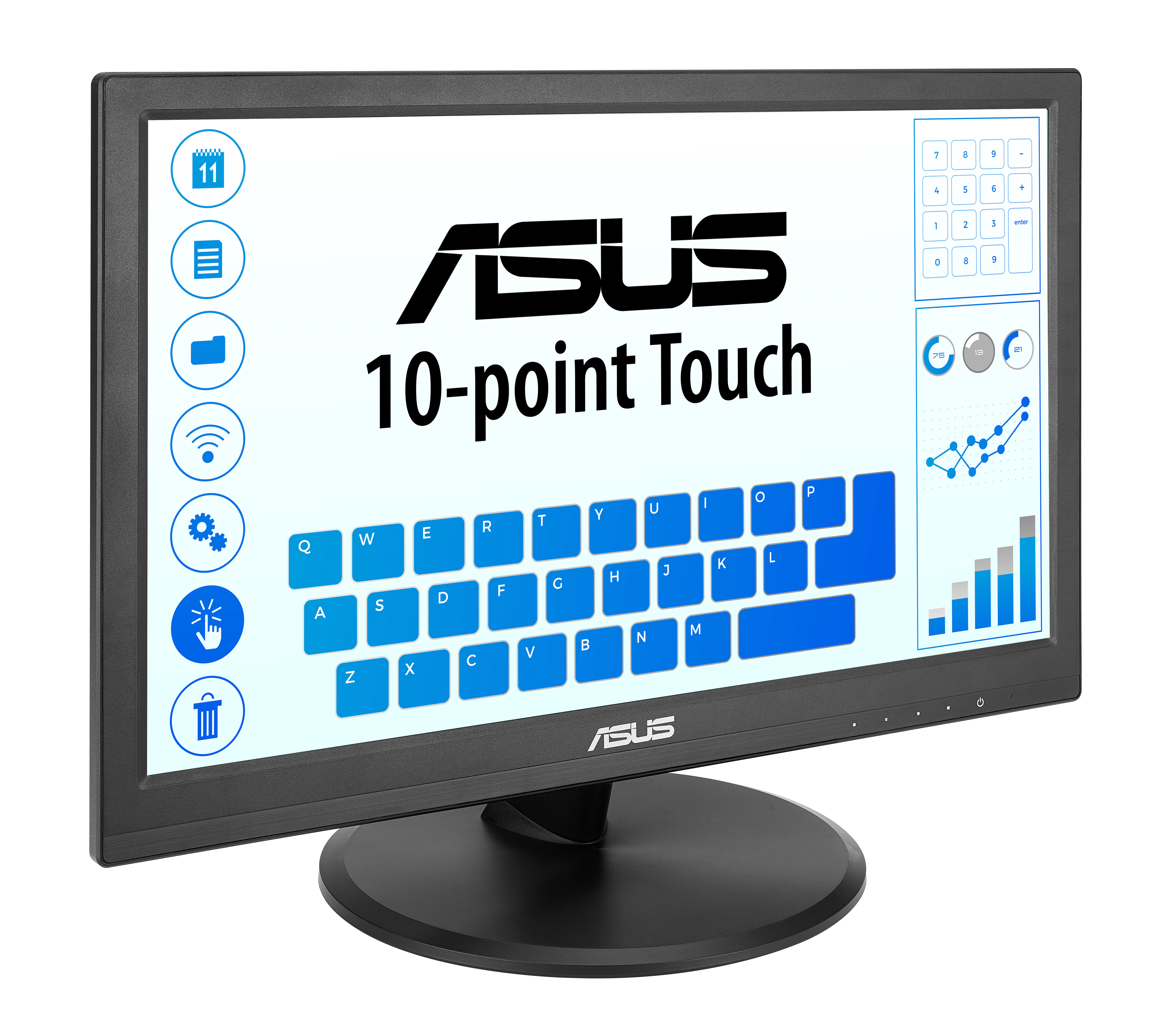 ASUS VT169HE Touch Monitor 39,62cm 15,6Zoll IPS WLED FHD 16:9 60Hz 220cd/m2 5ms D-Sub HDMI