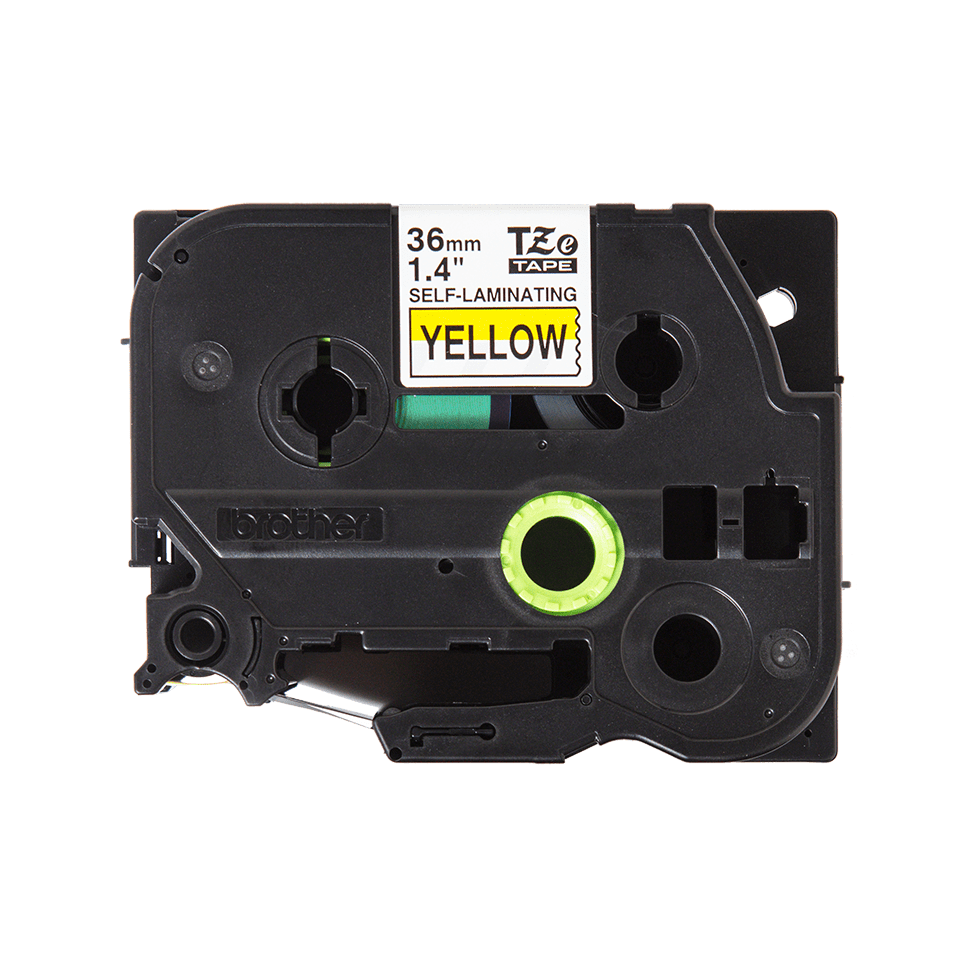 TZE-SL661 SELF LAMINATING TAPE 36MM 8M YELLOW/BLACK