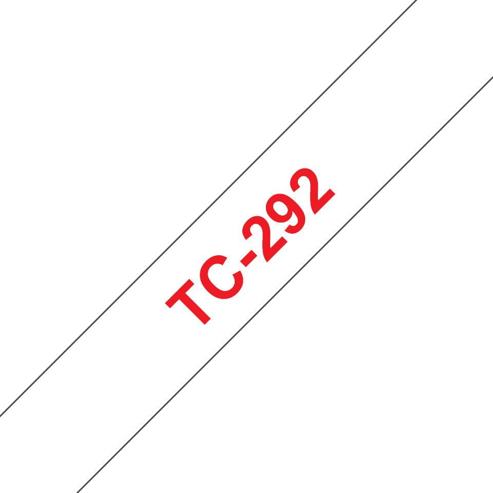 brother Schriftband TC-292 TC292, 9 mm, rot auf weiß, 1 St.