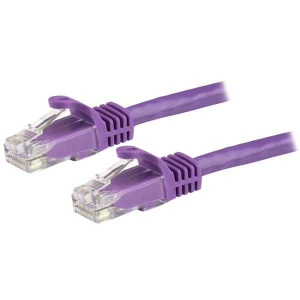 StarTech.com 1,5 m CAT6-Kabel Violett Snagless RJ45 ETL