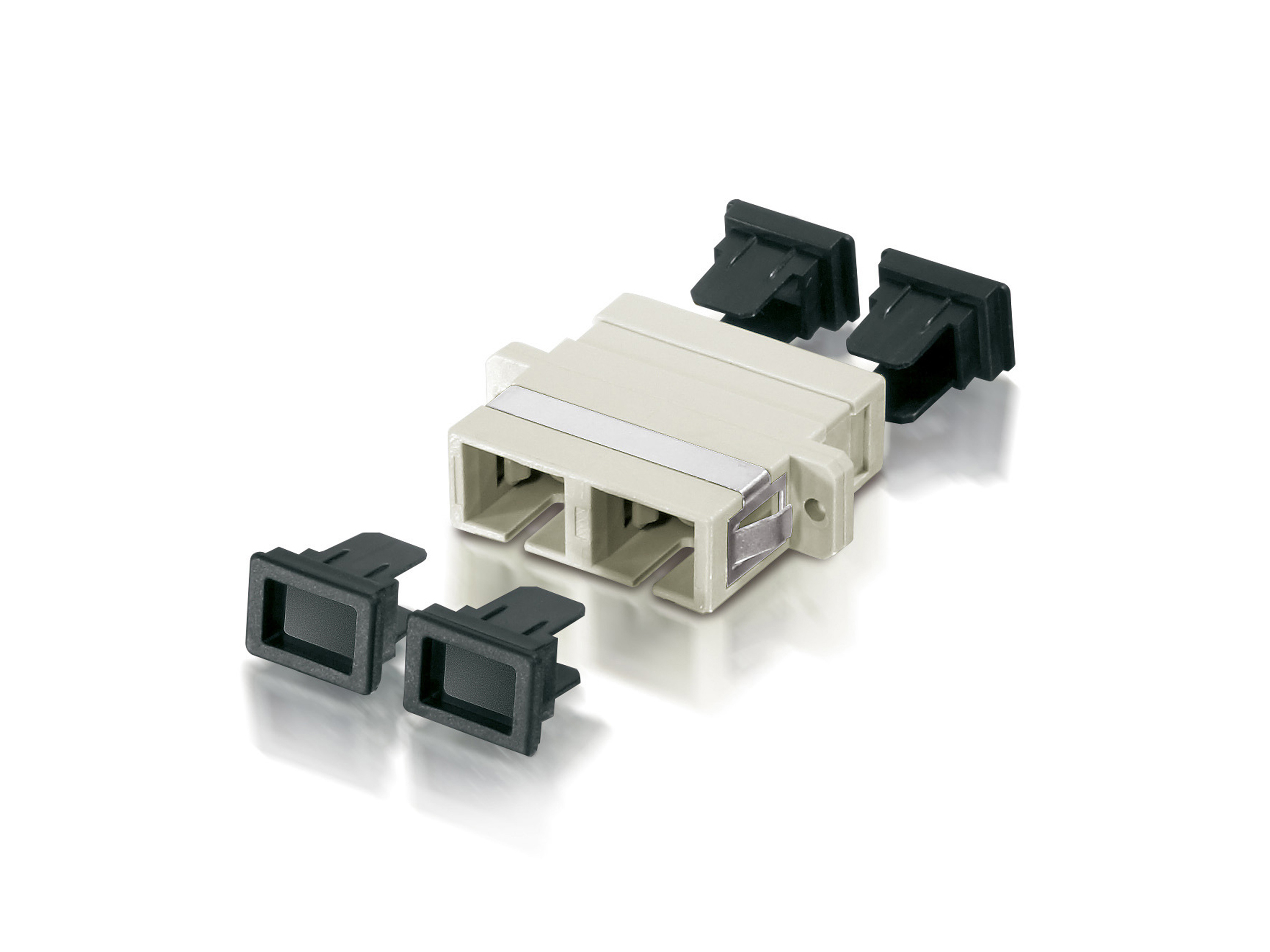 Equip LWL-Koppler SC->UPC Multimode Duplex OM2 12Stk beige