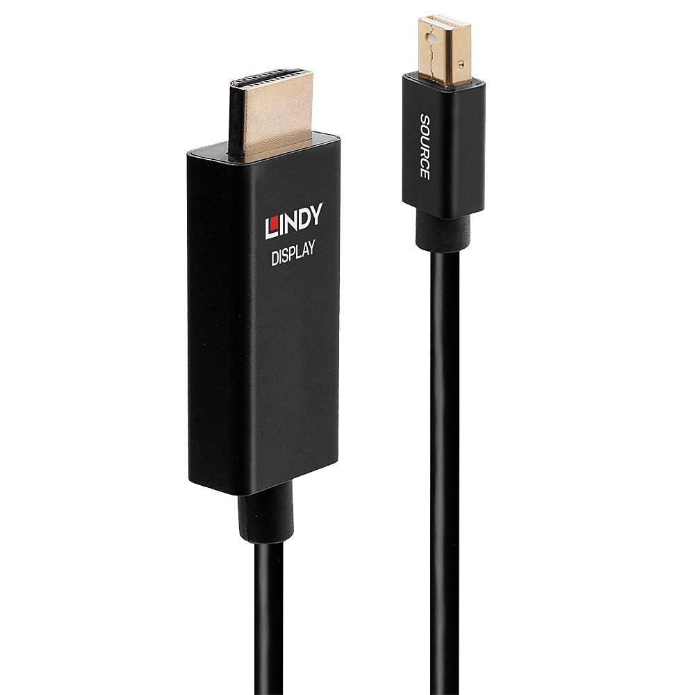 LINDY Mini-DisplayPort an HDMI Adapterkabel mit HDR 1m