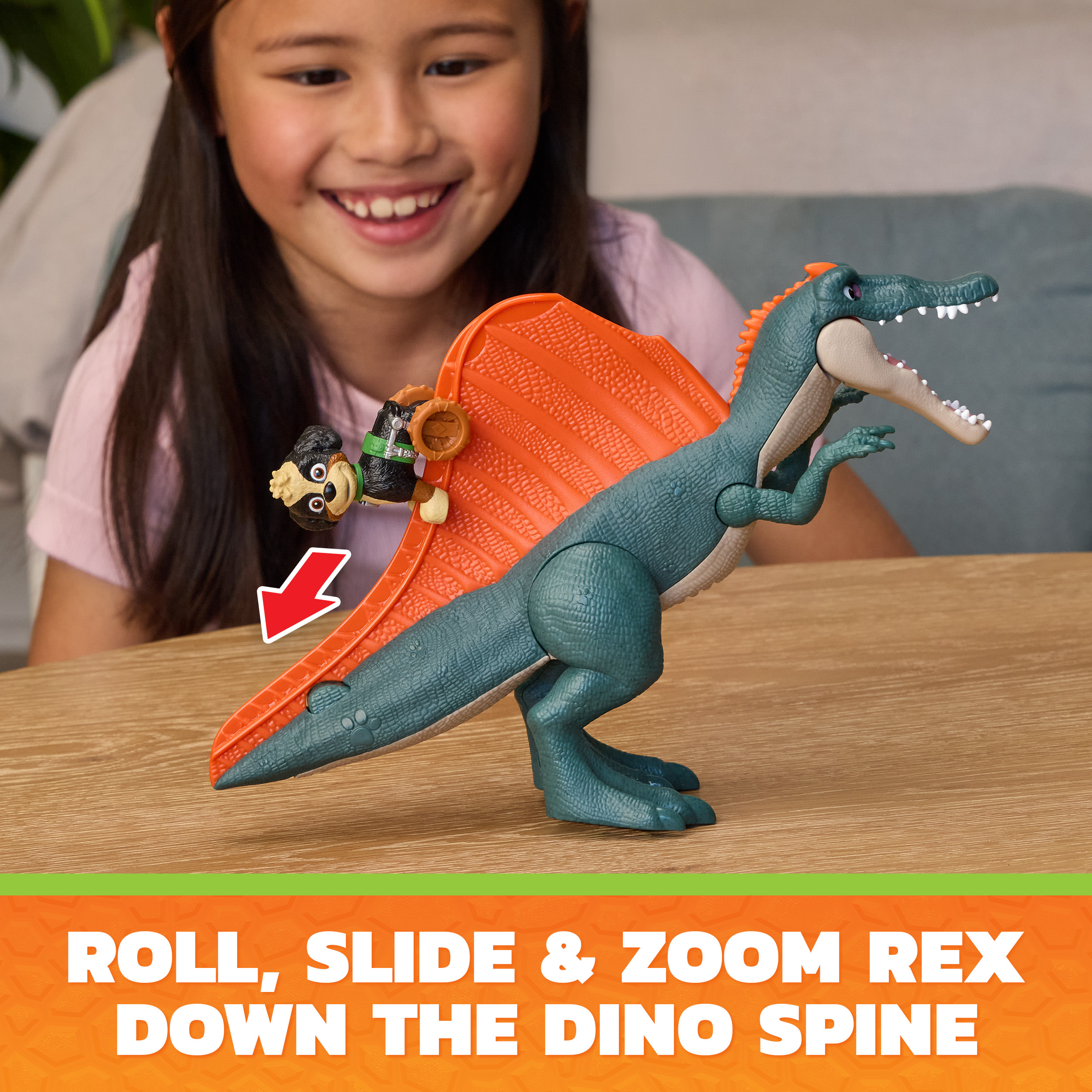 Paw Patrol: Der Dino Film - Rise & Roll Dino Set, Spielfigur